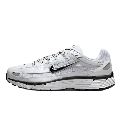 Nike P-6000 White Metallic Silver Black
